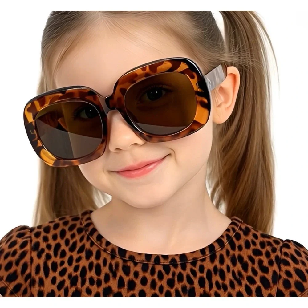 Kids‎ Tortoiseshell Oval Sunglasses Fun Fashion Eyewear UV Protection Children